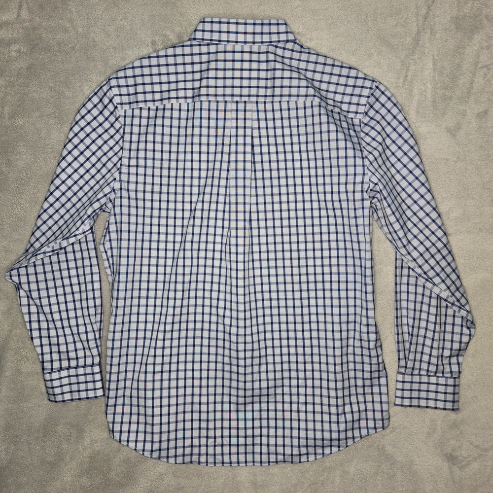 Jos. A. Bank Traveler Tailored Fit Button Down Shirt Bundle Mens L Gingham Blue - Picture 11 of 13